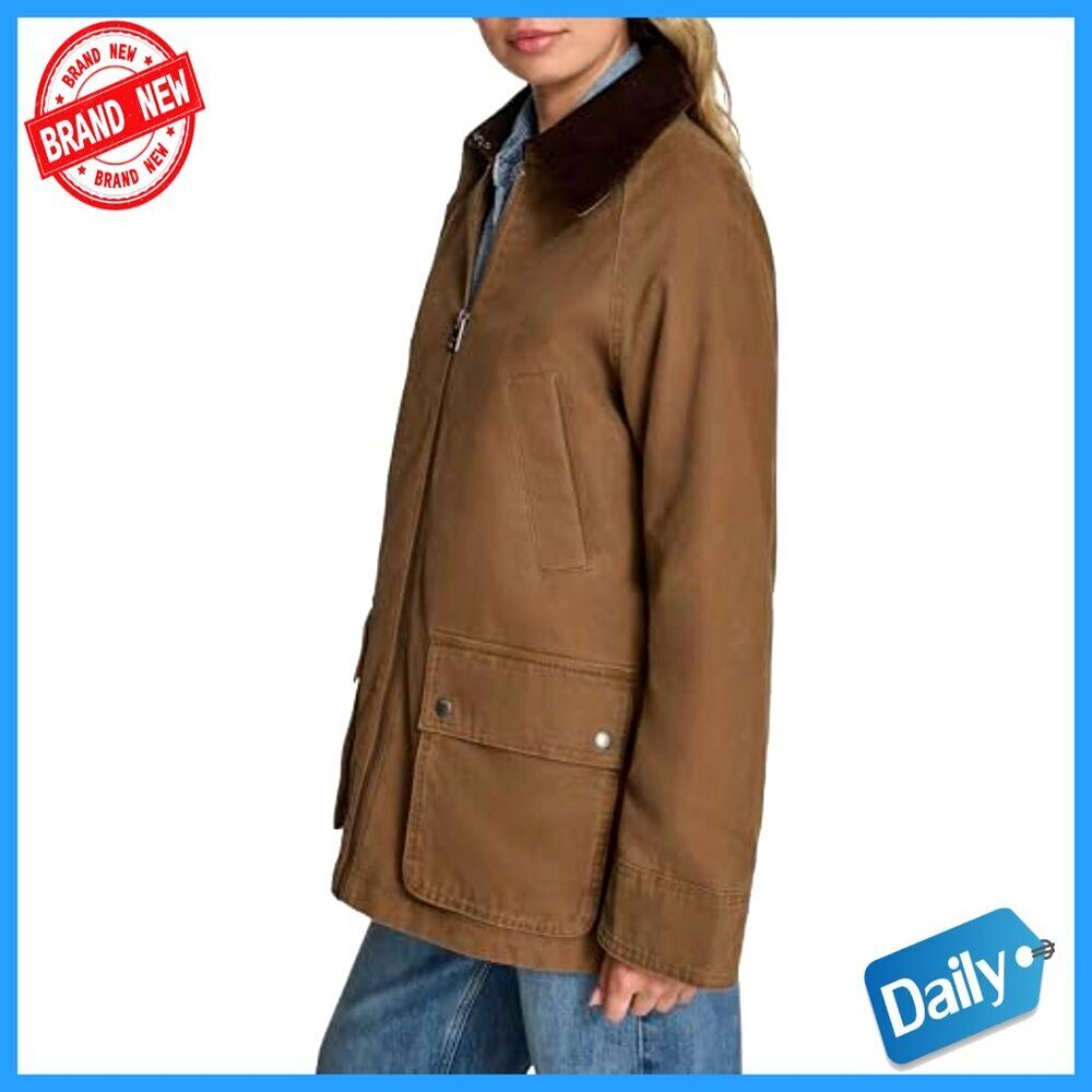 Cotton Barn Jacket Classic Utility Chic Lightweight Layering Transitional - Picture 3 of 6